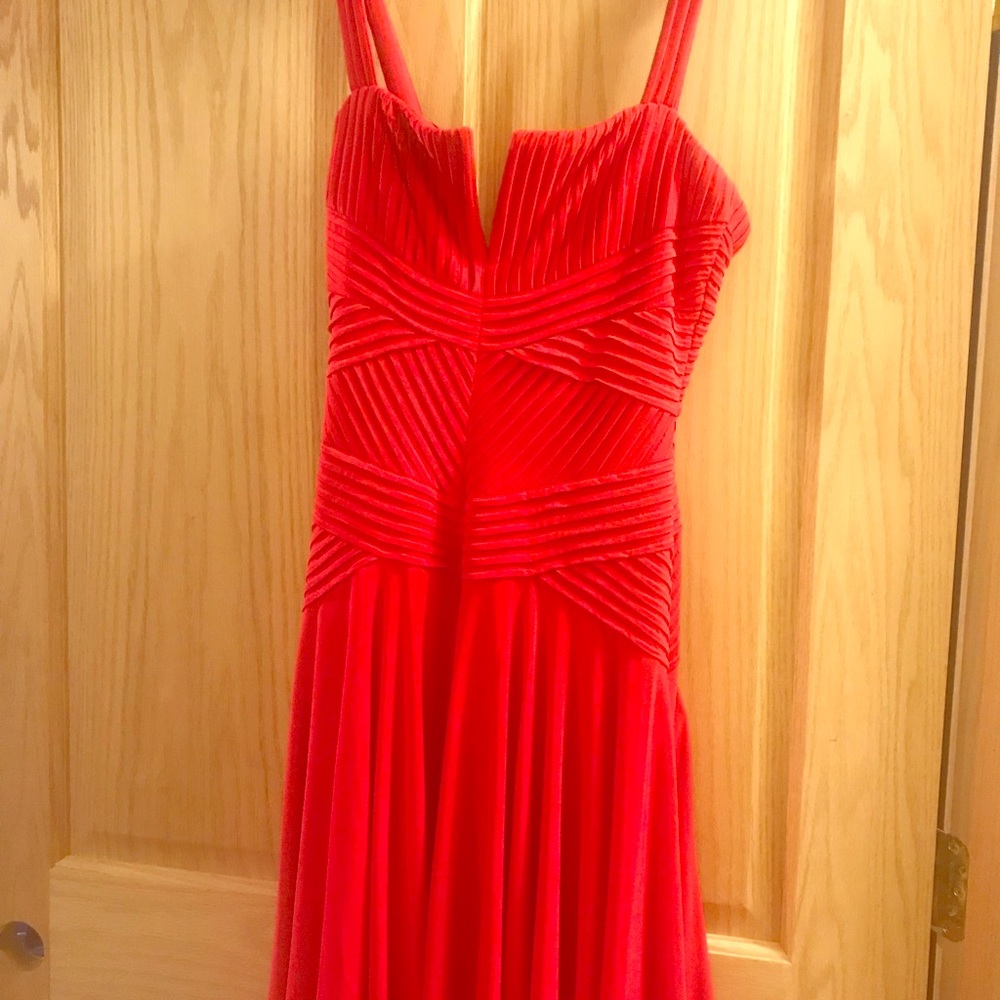 Calvin Klein red knee length dress